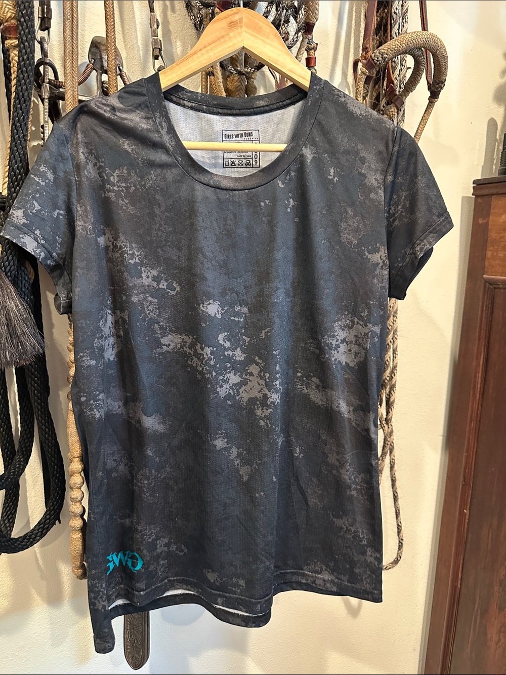 Women’s Washed Black Short Sleeve Tee by
